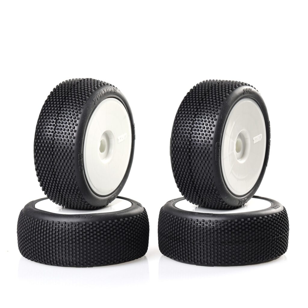 TZO 200 Tires 1/8 Buggy 202-White Soft (Pre-Glued)