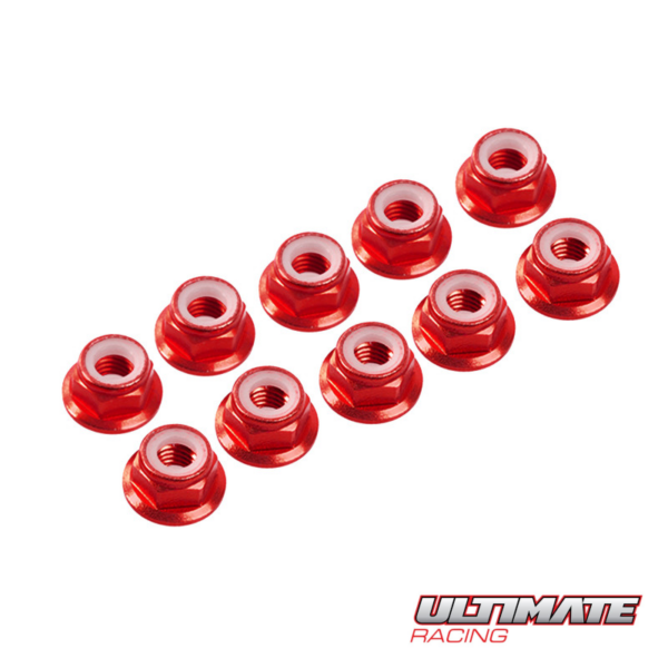 Nuts M3 Nylon Flanged (10) (UR1503) Ultimate Racing