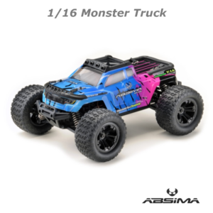 Absima 1/16 4wd Monster Truck MINI AMT RTR RC Car Blue #16007