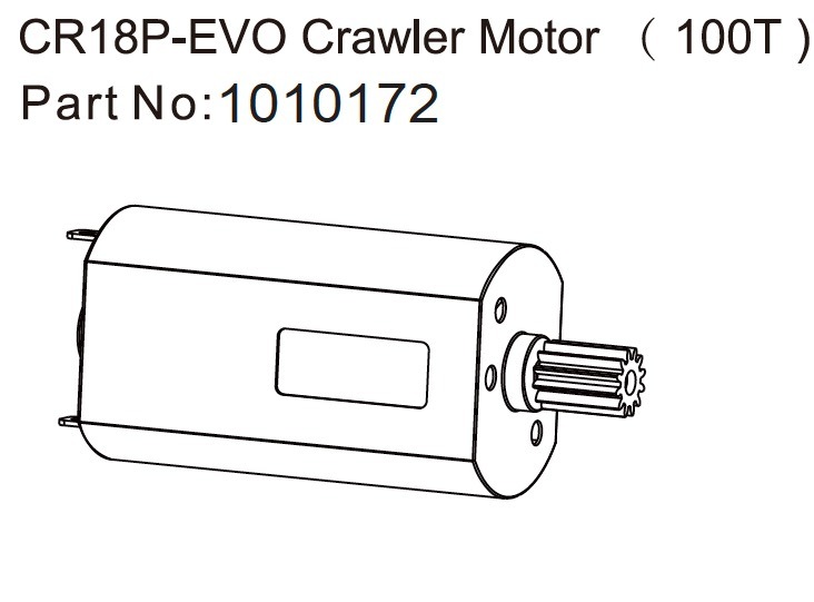 Absima 130 Crawler Motor (100T) - EVO 1:18 1 Absima 130 Crawler Motor (100T) - EVO 1:18