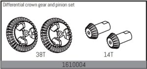 Absima 1610004 Differential crown gear and pinion set