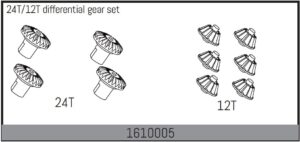 Absima 1610005 24T/12T differential gear set