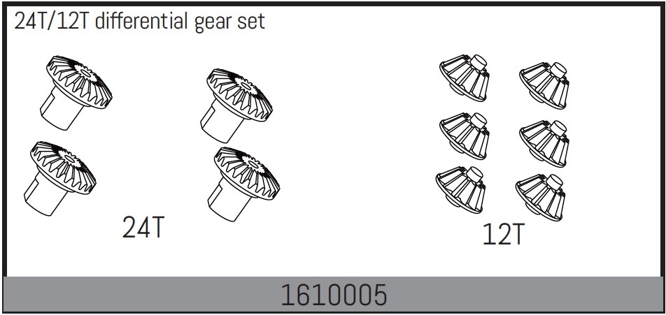 Absima 1610005 24T/12T differential gear set 1 Absima 1610005 24T/12T differential gear set