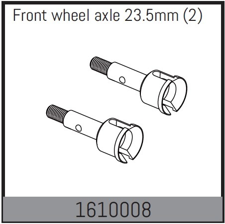 Absima 1610008 Front wheel axle 23.5mm (2) 1 Absima 1610008 Front wheel axle 23.5mm (2)