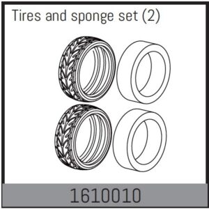 Absima 1610010 Tires and sponge set (2)