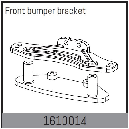 Absima 1610014 Front bumper bracket 1 Absima 1610014 Front bumper bracket