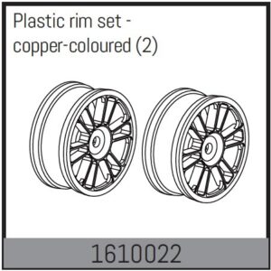 Absima 1610022 Plastic rim set - copper-coloured (2)