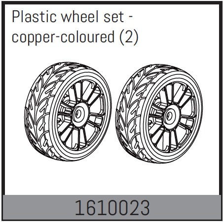 Absima 1610023 Plastic wheel set - copper-coloured (2) 1 Absima 1610023 Plastic wheel set - copper-coloured (2)