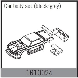 Absima 1610024 Car body set (black-grey)