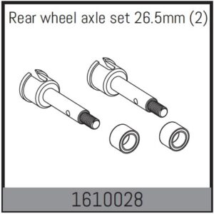Absima 1610028 Wheel Axle Set Rear 26.5mm (2)