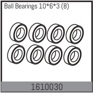 Absima 1610030 Ball Bearings 6x10x3mm (8)