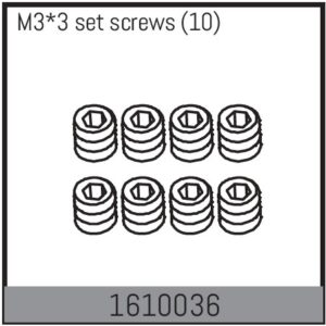 Absima 1610036 Set Screws M3x3mm (10)