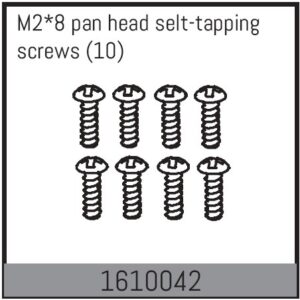 Absima 1610042 Screws M2x8mm Self Tapping PH (10)