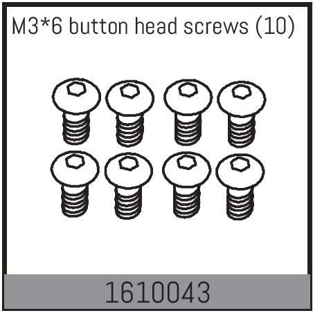 Absima 1610043 Screws M3x6mm BH (10) 1 Absima 1610043 Screws M3x6mm BH (10)