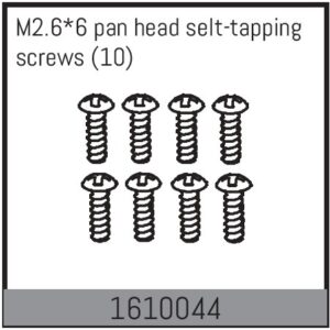 Absima 1610044 Screws M2.6x6mm Self Tapping PH (10)