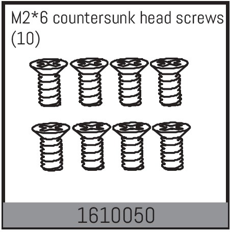 Absima 1610050 Screws M2x6mm FH PH (10) 1 Absima 1610050 Screws M2x6mm FH PH (10)