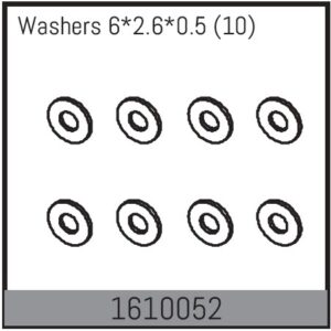 Absima 1610052 Washer 2.6x6x0.5mm (10)