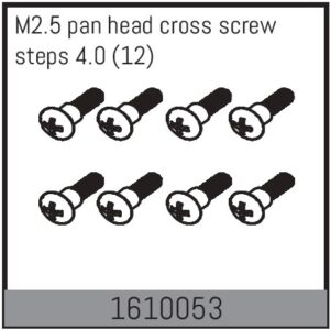 Absima 1610053 Screws M2.5 Pan Head Cross Steps 4.0 (12)