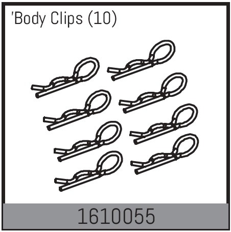 Absima 1610055 Body Clips (10) 1 Absima 1610055 Body Clips (10)