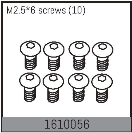 Absima 1610056 ruuvit M2.5x6mm (10 kpl) 1 Absima 1610056 Screws M2.5x6mm (10)