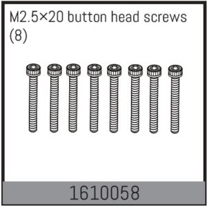 Absima 1610058 Screws BH M2.5x20mm (8)