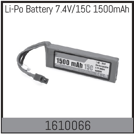 Absima 1610066 LiPo Battery 7.4V/15C 1500mAh 1 Absima 1610066 LiPo Battery 7.4V/15C 1500mAh