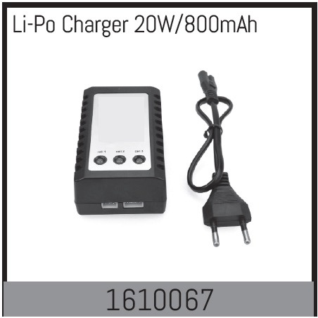 Absima 1610067 LiPo Charger 20W/800mAh 1 Absima 1610067 LiPo Charger 20W/800mAh