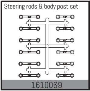 Absima 1610069 Steering rods and body post set