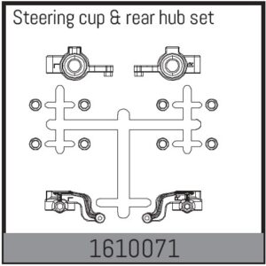 Absima 1610071 Steering cup & rear hub set