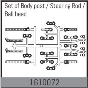 Absima 1610072 Suspension arm set upper F/R