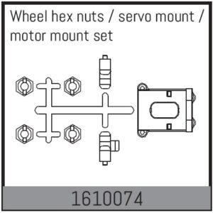 Absima 1610074 Wheel hex, Servo mount, Motor mount set