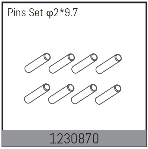 Absima 2*9.7 Pin Set (10) 1 Absima 2*9.7 Pin Set (10)