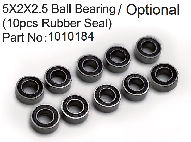 Absima 2x5x2.5mm Kuullaager 2RS (10) 1 Absima 2x5x2.5mm Ball Bearing 2RS (10)