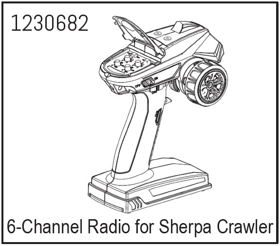 Absima 6-Channel Radio for CR3.4 Crawler 1 Absima 6-Channel Radio for CR3.4 Crawler