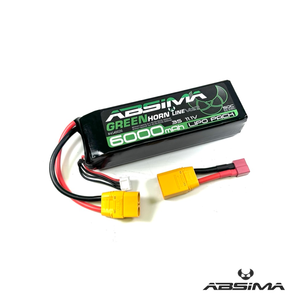 LiPo 3S Aku Absima 6000mAh 50C 11.1V 3S LiPo Aku Softcase XT90|T-Plug 2 Absima LiPo 3S 5000mAh