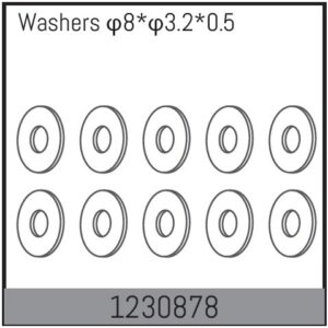 Absima 8*3.2*0.5 Washers (10)