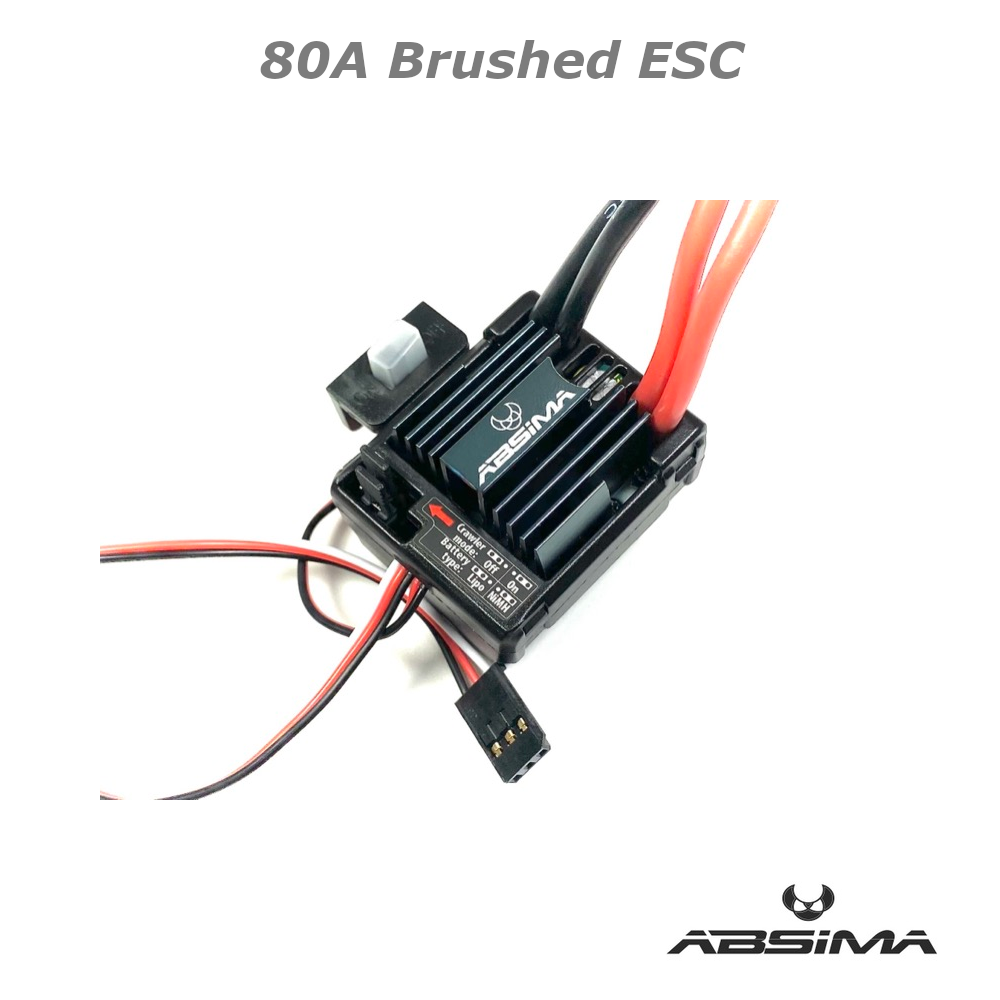Absima 80A Brushed V2 Standard & Crawler ESC (1/10) 1 Absima 80A Brushed V2 Standard & Crawler ESC (1/10) (2100004V2)