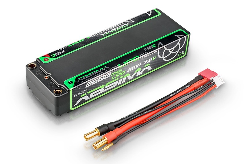 Absima 9600mAh 140C 7.6V LiPo 2S Aku Hardcase 2 Absima 9600mAh 140C 7.6V LiPo 2S Aku Hardcase