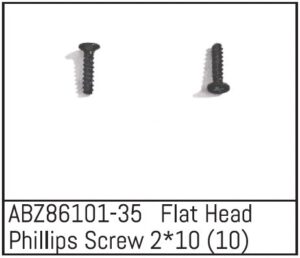 Absima ABZ86101-35 Flat Head Phillips Screw 2*10 - Mini AMT (10)