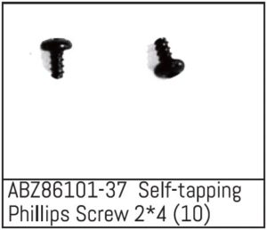 Absima ABZ86101-37 Self-tapping Phillips Screw 2*4 - Mini AMT (10)