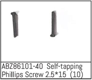 Absima ABZ86101-40 Self-tapping Phillips Screw 2.5*15 - Mini AMT (10)