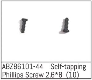 Absima ABZ86101-44 Self-tapping Phillips Screw 2.6*8 - Mini AMT (10)