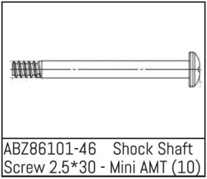 Absima ABZ86101-46 Shock Shaft Screw 2.5*30 - Mini AMT (10)
