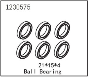 Absima Ball Bearing 15x21x4 (6) #1230575