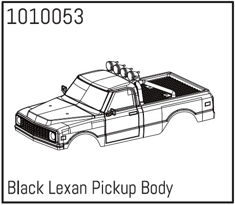 Absima Black Lexan Pickup Body 1 Absima Black Lexan Pickup Body