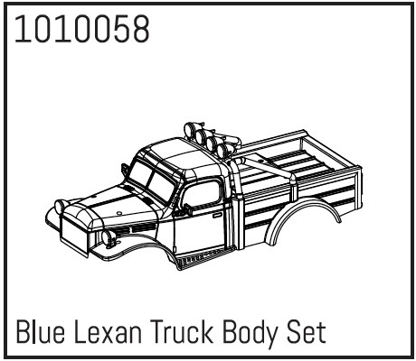 Absima Blue Lexan Power Wagon Body Set 1 Absima Blue Lexan Power Wagon Body Set