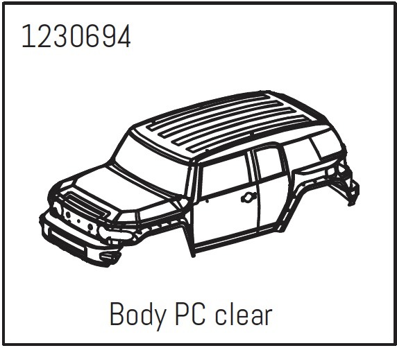 Absima Body PC clear - Khamba 1 Absima Body PC clear - Khamba