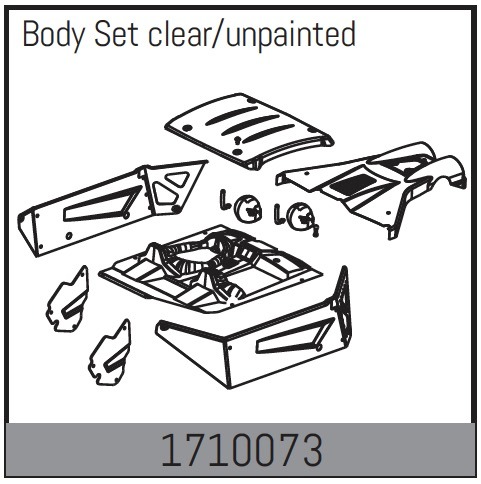 Absima Body Set clear/unpainted 1 Absima Body Set clear/unpainted