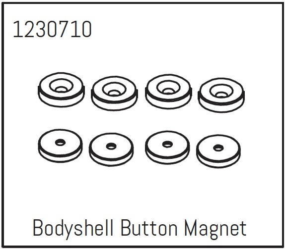 Absima Bodyshell Button Magnet (4) - Khamba 1 Absima Bodyshell Button Magnet (4) - Khamba
