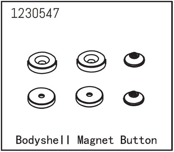 Absima Bodyshell Magnet Button 1 Absima Bodyshell Magnet Button